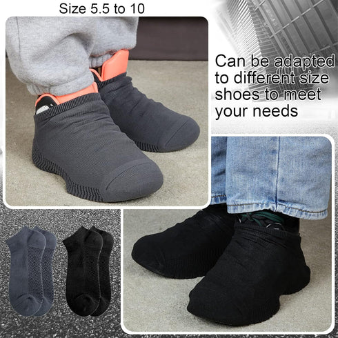 SATINIOR 4 Pairs Over Sneaker Dance Shoe Socks Dance Shoe Covers Ballroom Dancing Socks...